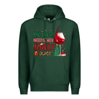 Sports Green mommy needs her jingle juice Premium Hoodie - MaliasSmallBusiness