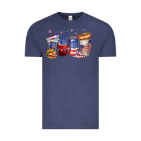 Vintage Denim 4th of july coffee cups Vintage Tee - texasbilliewilder