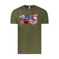 Vintage Olive 4th of july coffee cups Vintage Tee - texasbilliewilder
