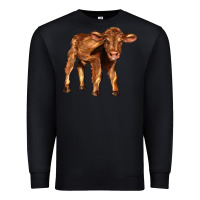 Black red angus calf Premium Sweatshirt - LillyAllenDesigns