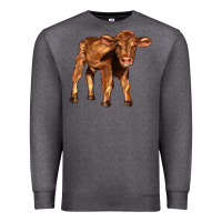 Charcoal Heather red angus calf Premium Sweatshirt - LillyAllenDesigns