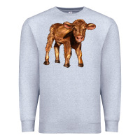 Heather Grey red angus calf Premium Sweatshirt - LillyAllenDesigns