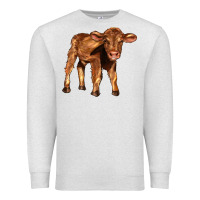 Oatmeal Heather red angus calf Premium Sweatshirt - LillyAllenDesigns