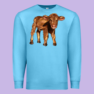 Red Angus Calf Premium Sweatshirt Designed By Lillyallendesigns