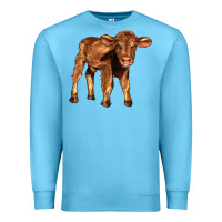 Ocean Blue red angus calf Premium Sweatshirt - LillyAllenDesigns
