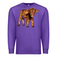 Purple red angus calf Premium Sweatshirt - LillyAllenDesigns