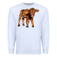 White red angus calf Premium Sweatshirt - LillyAllenDesigns