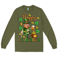 Army Green Happy st. patricks day Long Sleeve Tee - Neo Western
