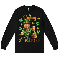 Black Happy st. patricks day Long Sleeve Tee - Neo Western