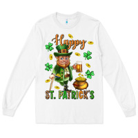 White Happy st. patricks day Long Sleeve Tee - Neo Western