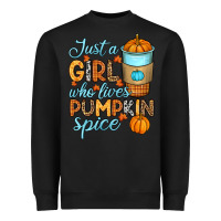 Black Just a girl who loves pumpkin spice Heavyweight Sweatshirt - RanaPortraitStore