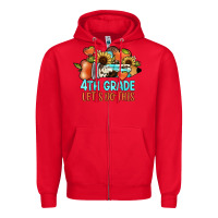 Red 4th grade let's do this Zipper Hoodie - JahusDesignShop