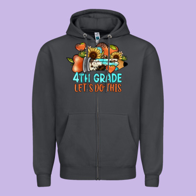 4th Grade Let's Do This Zipper Hoodie Designed By Jahusdesignshop