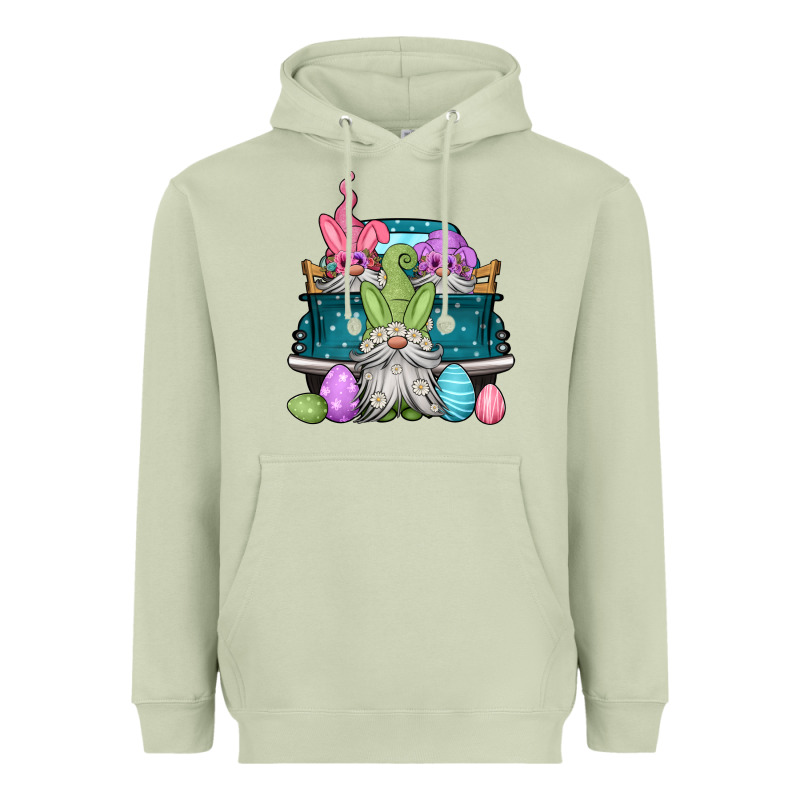 Easter Gnomes Farm Truck Heavyweight Hoodie by Jasminsmagicworld | Teevron