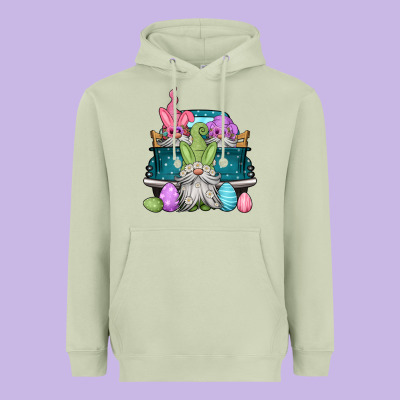 Easter Gnomes Farm Truck Heavyweight Hoodie Designed By Jasminsmagicworld
