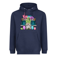 Navy easter gnomes farm truck Heavyweight Hoodie - Jasminsmagicworld