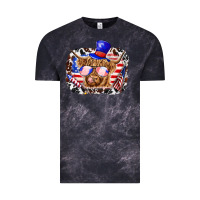 Cloud Black 4th of july cow Vintage Tee - texasbilliewilder