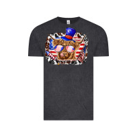 Vintage Black 4th of july cow Vintage Tee - texasbilliewilder