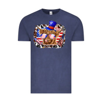 Vintage Denim 4th of july cow Vintage Tee - texasbilliewilder