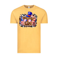 Vintage Mustard 4th of july cow Vintage Tee - texasbilliewilder
