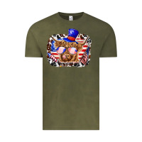Vintage Olive 4th of july cow Vintage Tee - texasbilliewilder