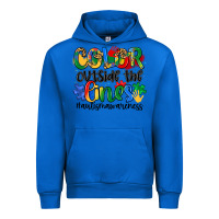 Cobalt color outside the lines Urban Hoodie - Artiststas