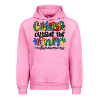 Fuchsia Pink color outside the lines Urban Hoodie - Artiststas