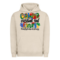 Pigment French Oak color outside the lines Urban Hoodie - Artiststas