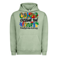 Pigment Oil Green color outside the lines Urban Hoodie - Artiststas