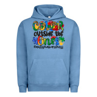 Pigment Pebble Blue color outside the lines Urban Hoodie - Artiststas