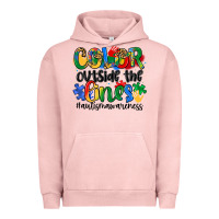Pigment Salmon color outside the lines Urban Hoodie - Artiststas