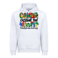 White color outside the lines Urban Hoodie - Artiststas