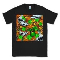 Black St patricks  duck with leprechaun hat  seamless Classic Tee - FaDigitalArtStudio