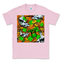 Bubblegum Pink St patricks  duck with leprechaun hat  seamless Classic Tee - FaDigitalArtStudio