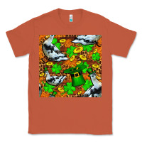 Copper St patricks  duck with leprechaun hat  seamless Classic Tee - FaDigitalArtStudio