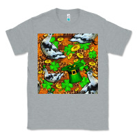 Heather Grey St patricks  duck with leprechaun hat  seamless Classic Tee - FaDigitalArtStudio