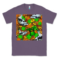 Lavender St patricks  duck with leprechaun hat  seamless Classic Tee - FaDigitalArtStudio