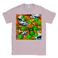 Lilac St patricks  duck with leprechaun hat  seamless Classic Tee - FaDigitalArtStudio