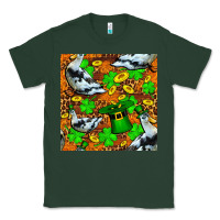 Sports Green St patricks  duck with leprechaun hat  seamless Classic Tee - FaDigitalArtStudio