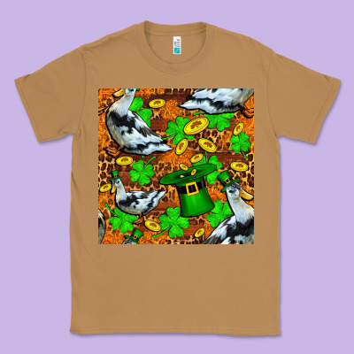 St Patricks  Duck With Leprechaun Hat  Seamless Classic Tee Designed By Fadigitalartstudio