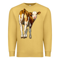 Antique Gold simmental calf Premium Sweatshirt - LillyAllenDesigns