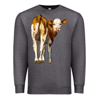 Charcoal Heather simmental calf Premium Sweatshirt - LillyAllenDesigns