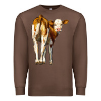 Chestnut simmental calf Premium Sweatshirt - LillyAllenDesigns
