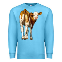 Ocean Blue simmental calf Premium Sweatshirt - LillyAllenDesigns