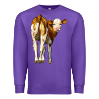 Purple simmental calf Premium Sweatshirt - LillyAllenDesigns