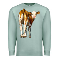 Seafoam simmental calf Premium Sweatshirt - LillyAllenDesigns