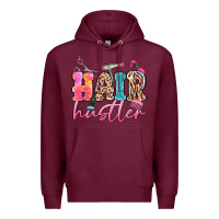 Burgundy hair hustler Premium Hoodie - MaliasSmallBusiness