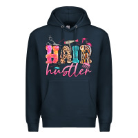 Navy hair hustler Premium Hoodie - MaliasSmallBusiness