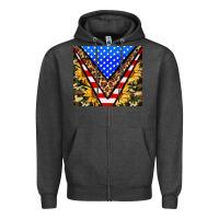 Charcoal Heather american sunflower and camouflage Zipper Hoodie - AdoDesignShop