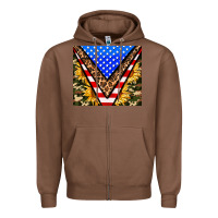 Chestnut american sunflower and camouflage Zipper Hoodie - AdoDesignShop